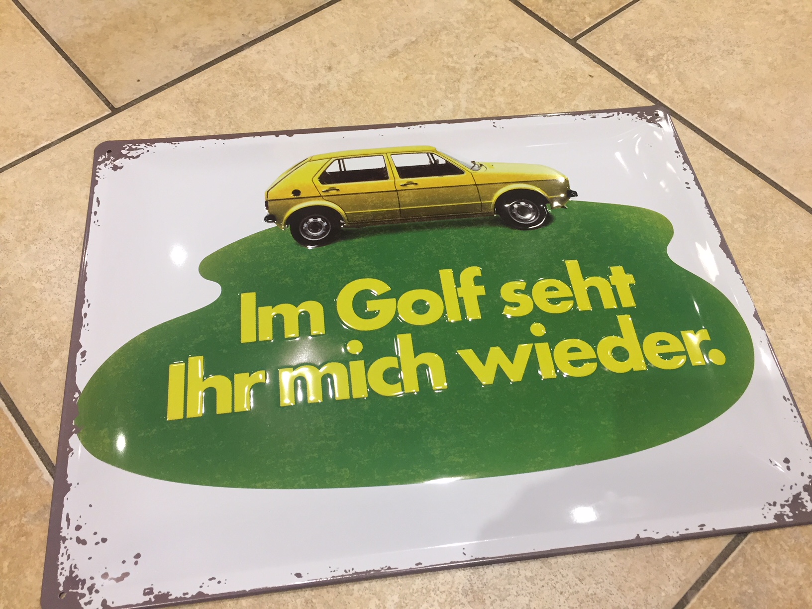 Mk1 Golf Tin metal sign