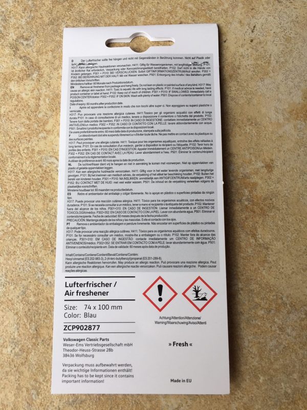 VW air freshener VW Golf 1