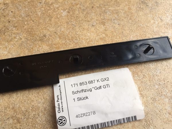 Mk1 Golf Rear Badge 'GOLF GTI' 171853687K - Image 3