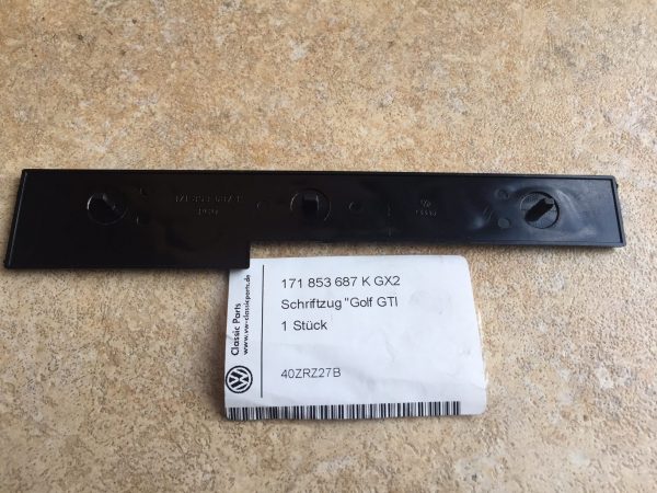 Mk1 Golf Rear Badge 'GOLF GTI' 171853687K - Image 2