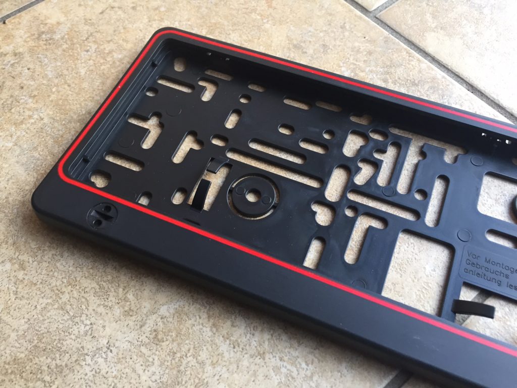 VW GTI License Plate Holder Frame Surround ZCP904108 VW Golf 1