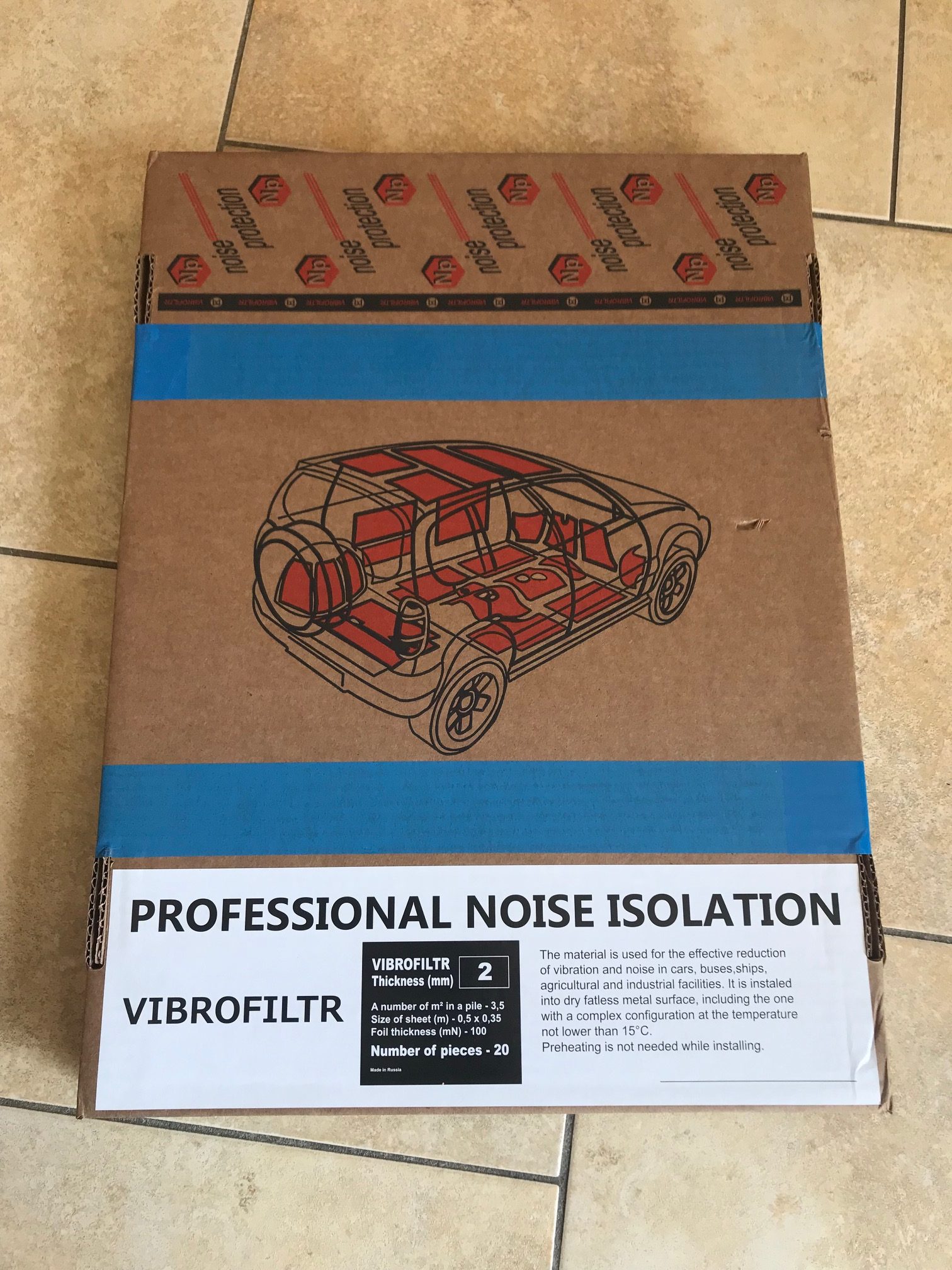 VIBROFILTR Sound Deadening Mats 2 mm 350 X 500 mm (Box of 20) - Image 2
