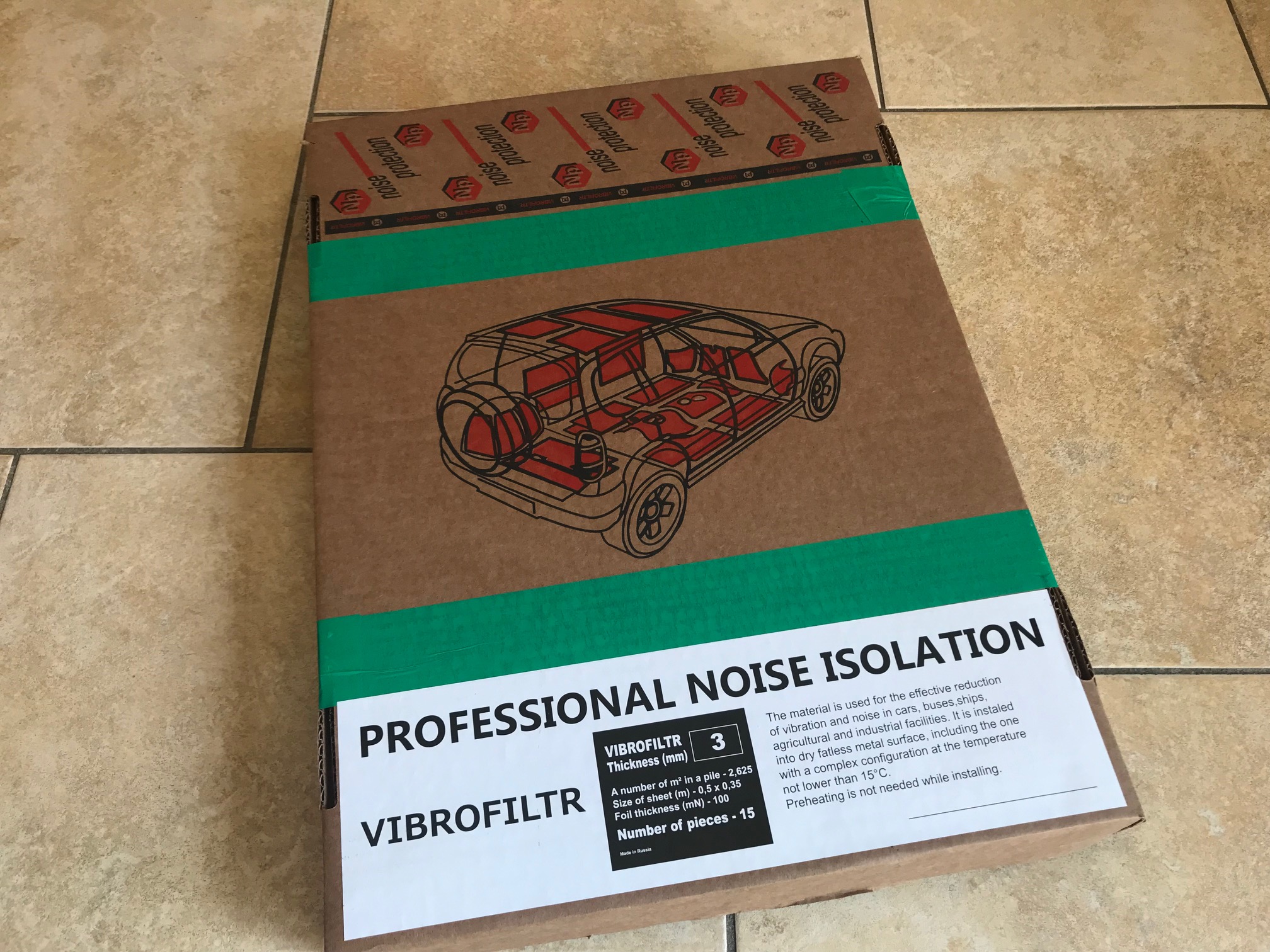 VIBROFILTR Sound Deadening Mats 3 mm 350 X 500 mm (Box of 15) - Image 2