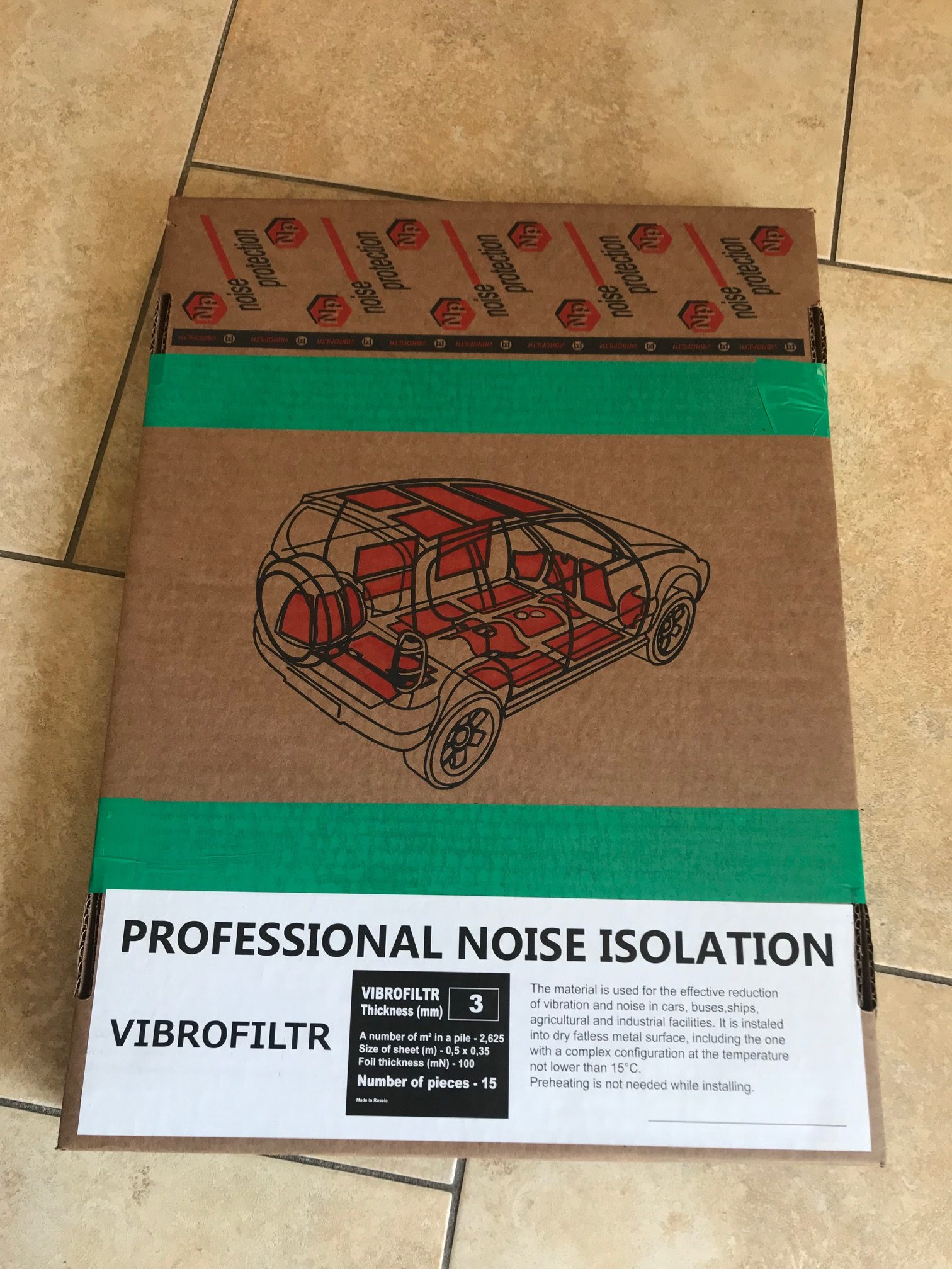 VIBROFILTR Sound Deadening Mats 3 mm 350 X 500 mm (Box of 15) - Image 3