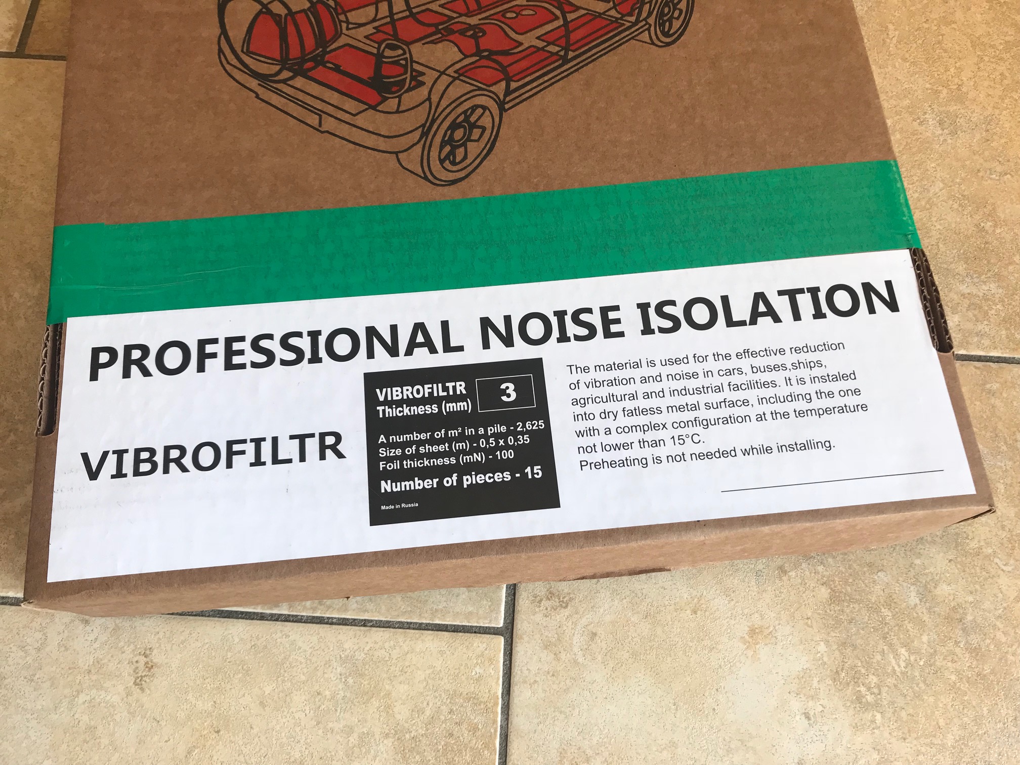 VIBROFILTR Sound Deadening Mats 3 mm 350 X 500 mm (Box of 15) - Image 4
