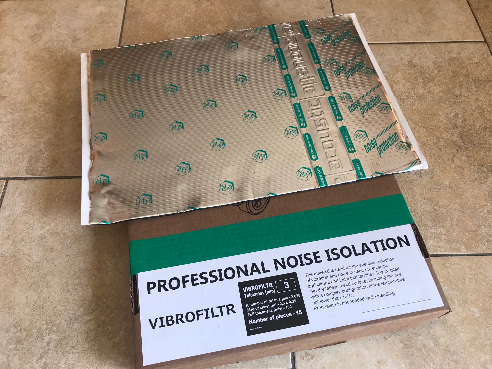 VIBROFILTR Sound Deadening Mats 3 mm 350 X 500 mm (Box of 15) - Image 5