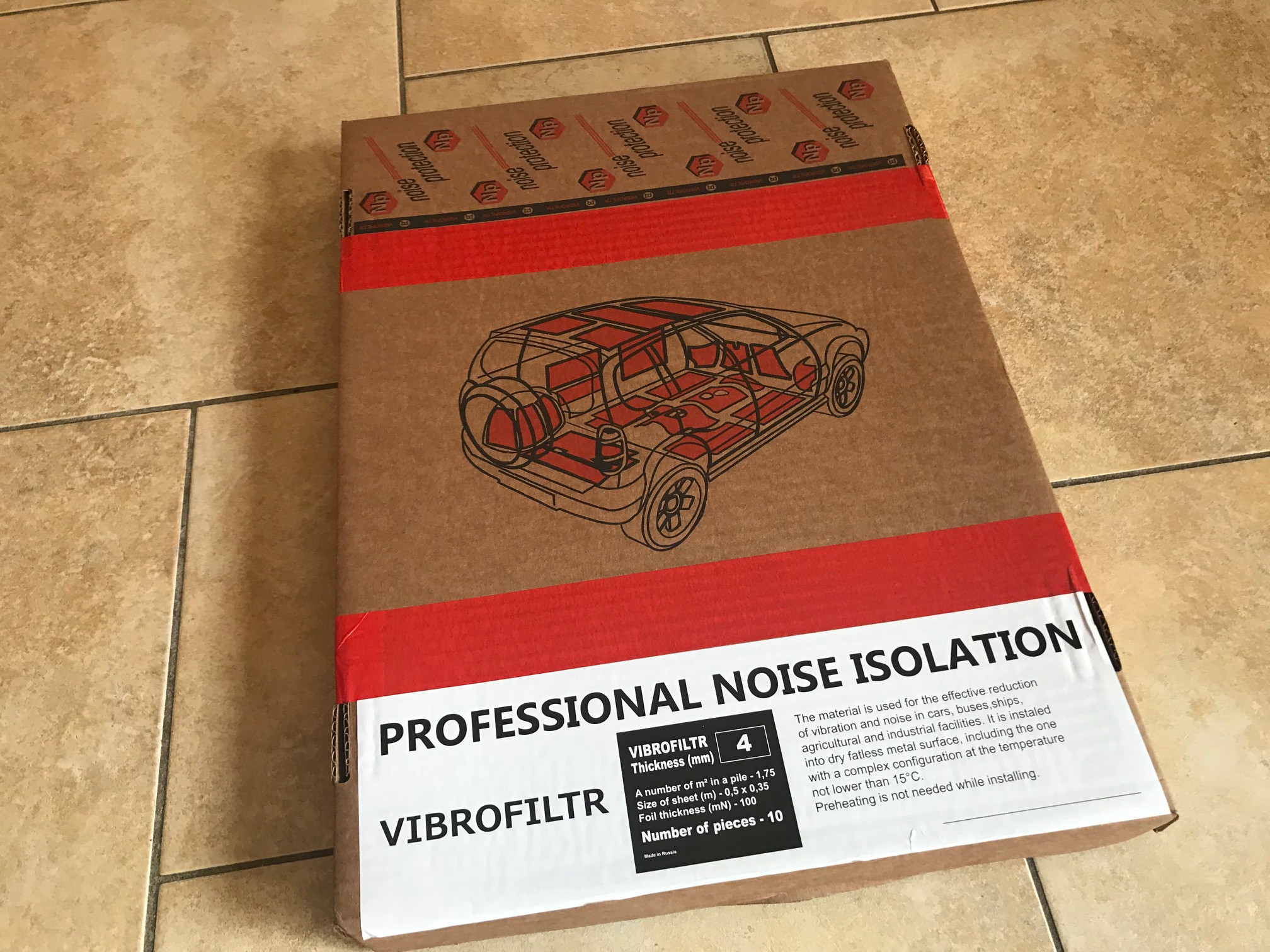 VIBROFILTR Sound Deadening Mats 4 mm 350 X 500 mm (Box of 10) - Image 2