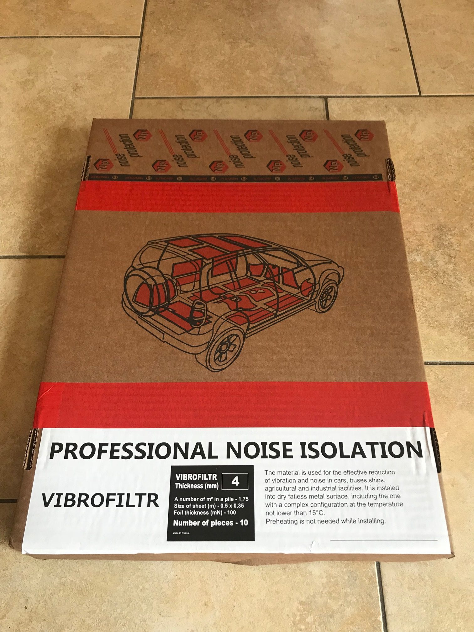 VIBROFILTR Sound Deadening Mats 4 mm 350 X 500 mm (Box of 10) - Image 3