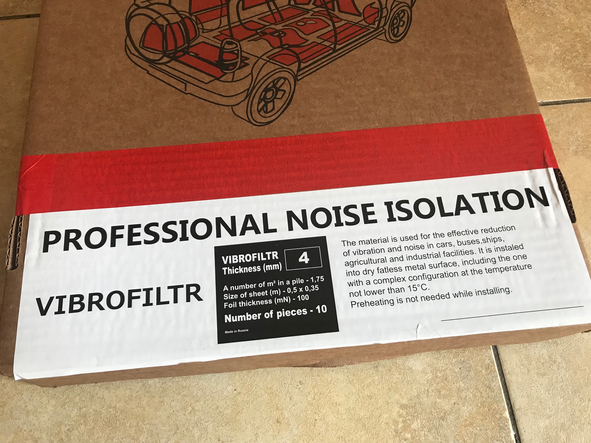 VIBROFILTR Sound Deadening Mats 4 mm 350 X 500 mm (Box of 10) - Image 4