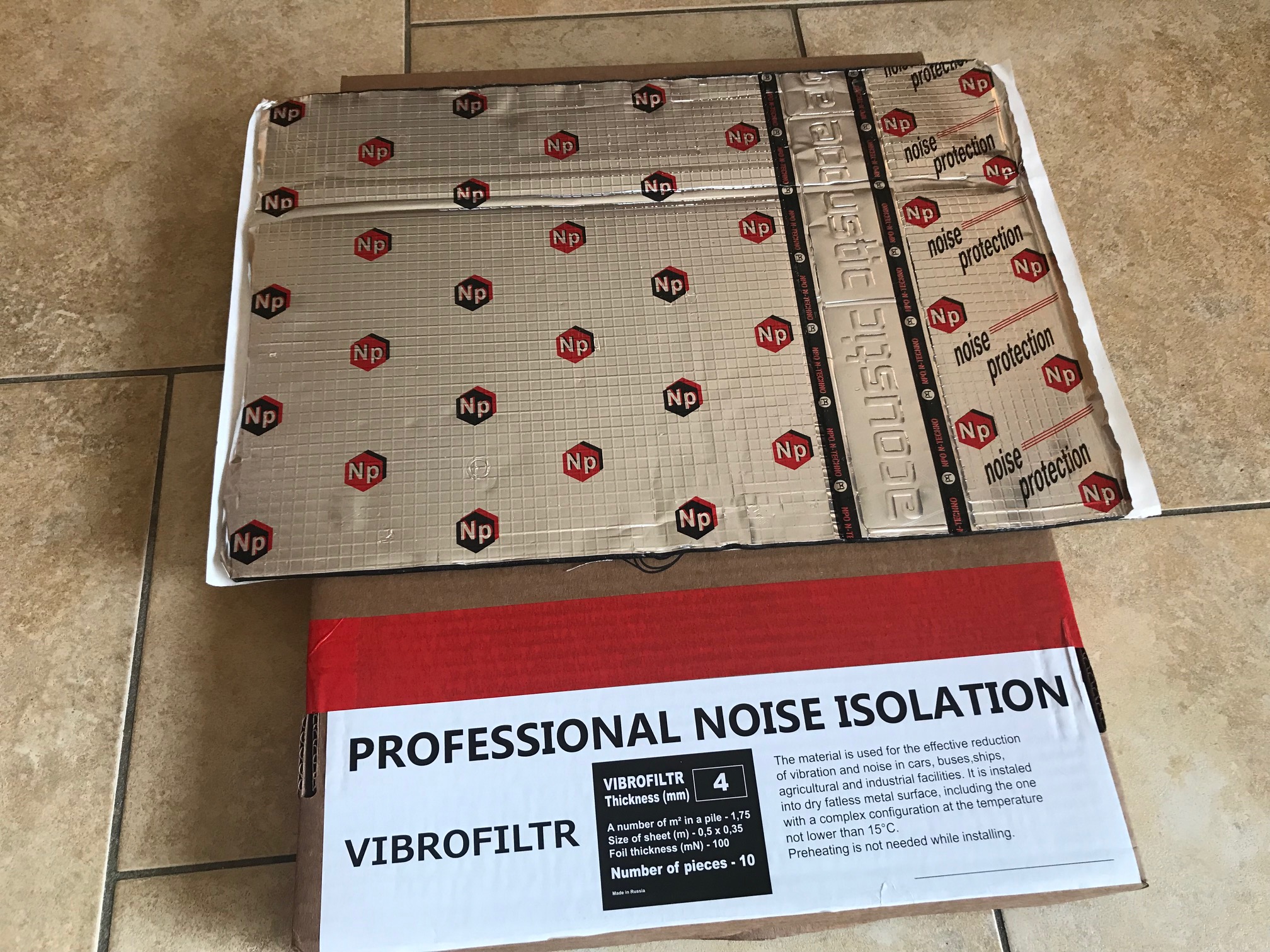 VIBROFILTR Sound Deadening Mats 4 mm 350 X 500 mm (Box of 10) - Image 5
