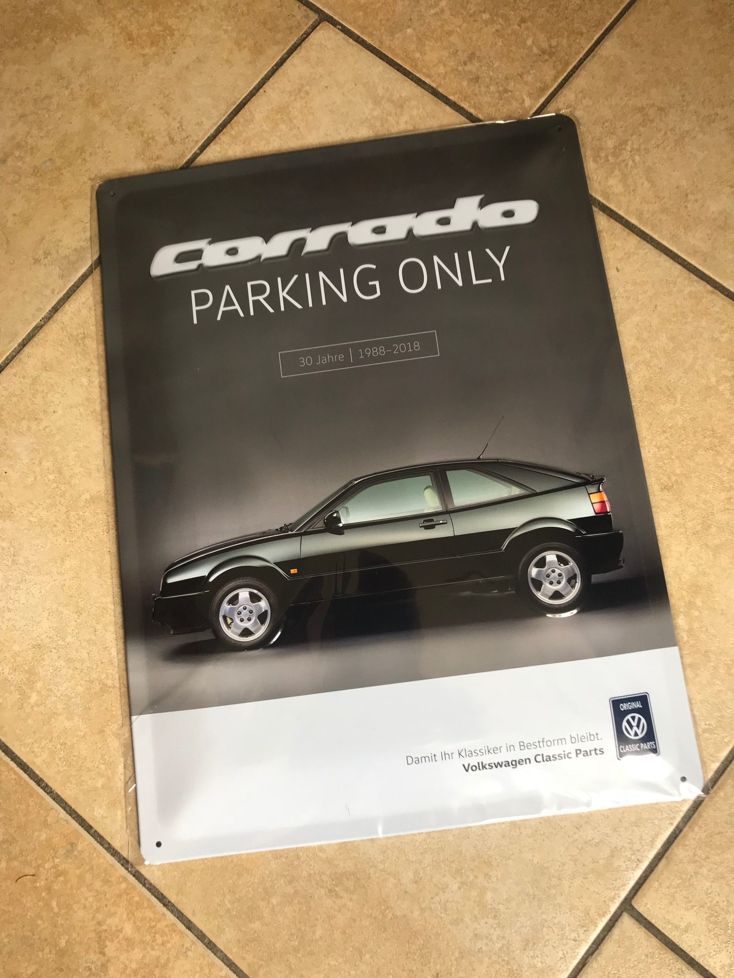 Corrado Parking Only Metal Sign