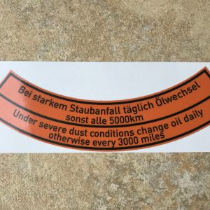 OIL Change Sticker 'DUST' Sticker