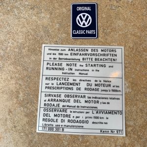 Sticker starting the engine  171000301 B