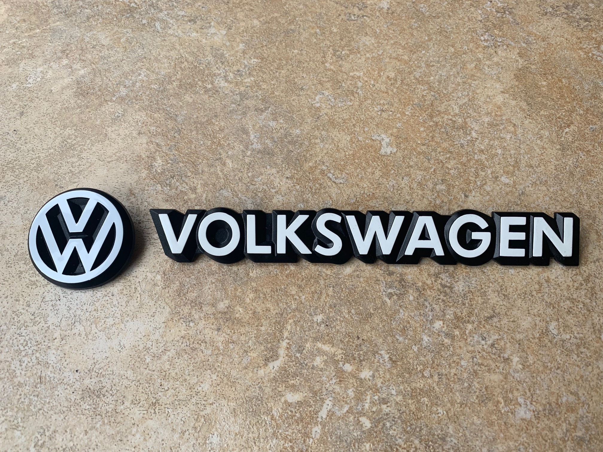 Golf GTI Cabriolet Sportline Rivage REAR Badge SET in WHITE