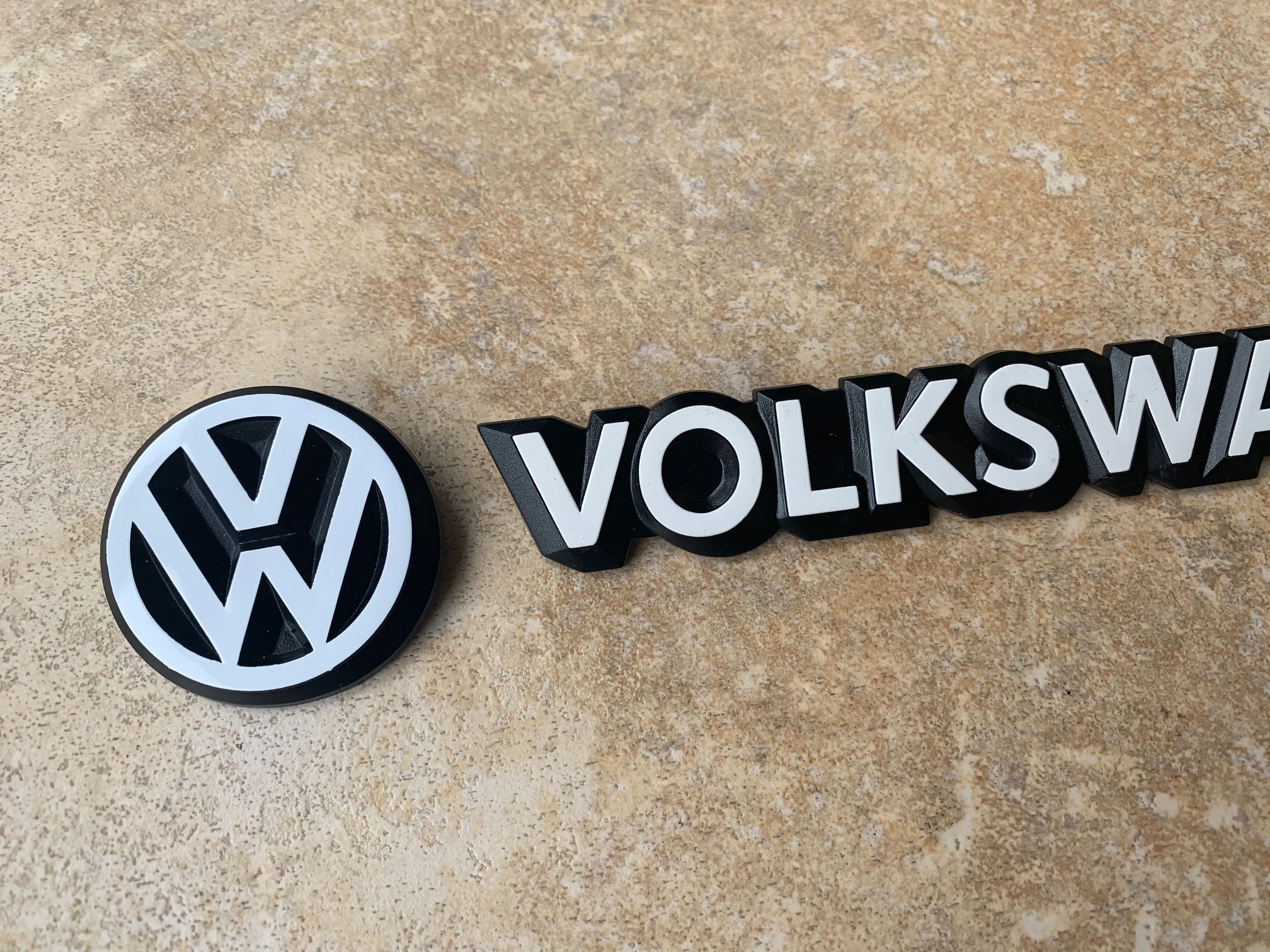 Golf GTI Cabriolet Sportline Rivage REAR Badge SET in WHITE - Image 7