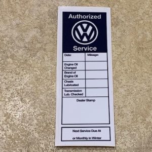 VW Authorized Service Sticker