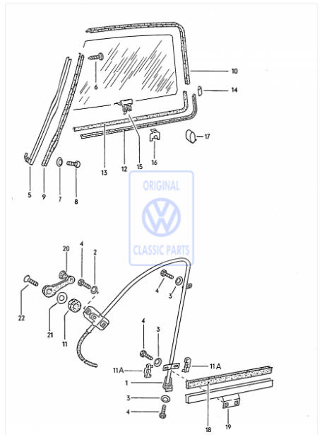 Golf 1 Window slot seal - 251837704 - Image 2