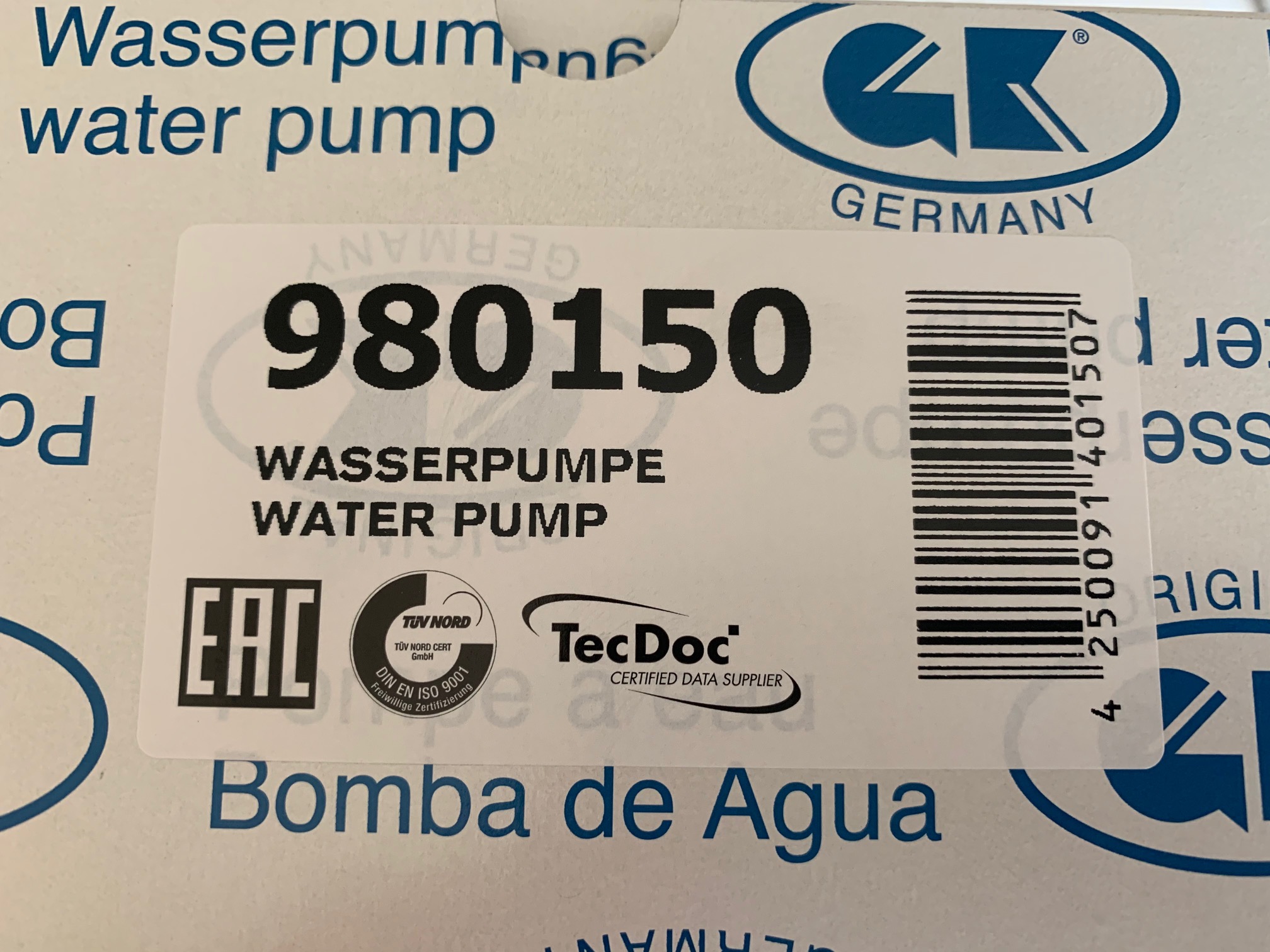 Golf 1 Water Pump 026121010 DX - Image 4