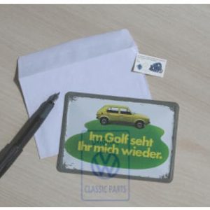 Mk1 Golf Tin Postcard - ZCP902784