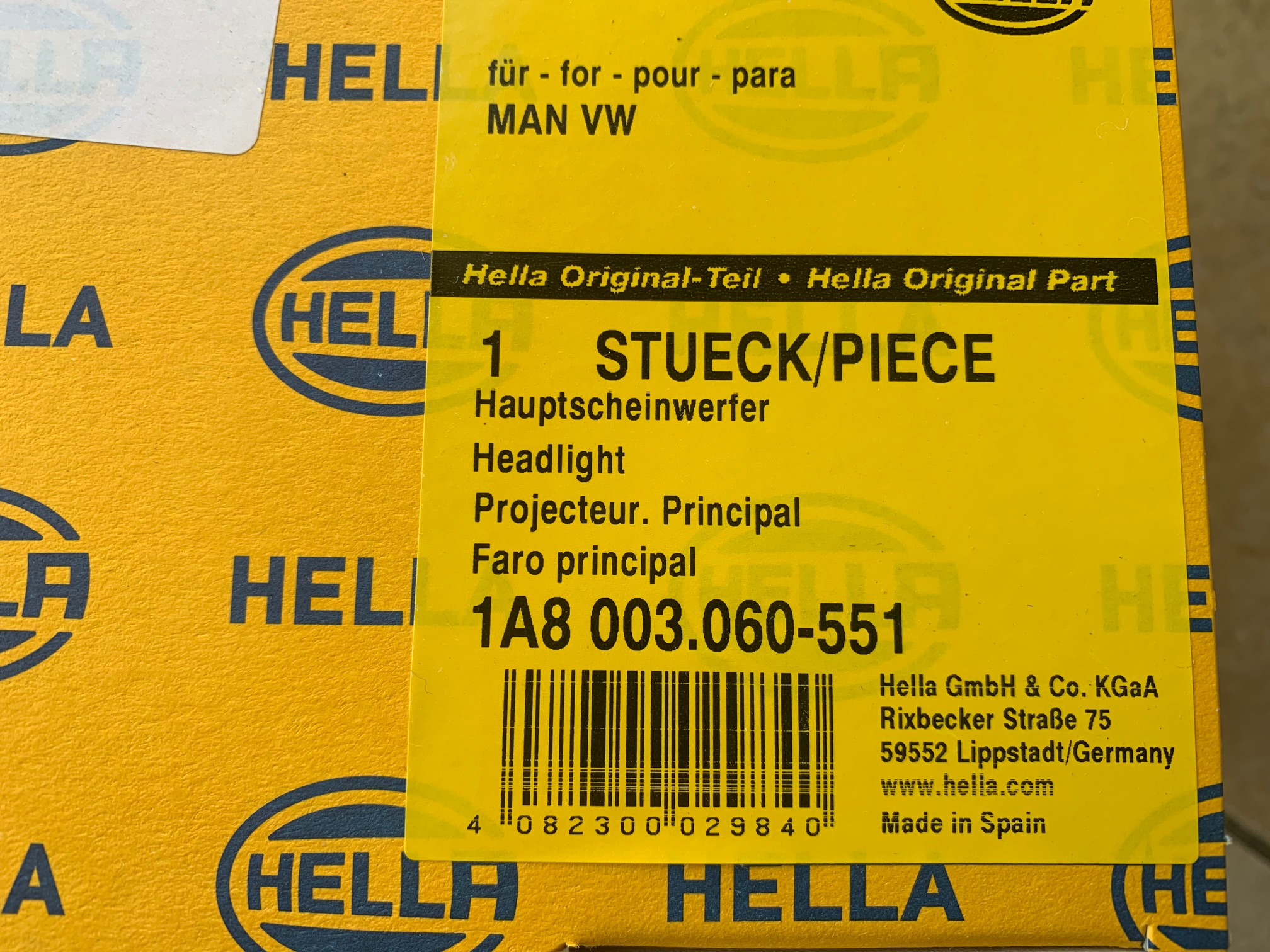 Hella Headlight 321941753B - 1A8 003.060-551 - LHD - Image 4