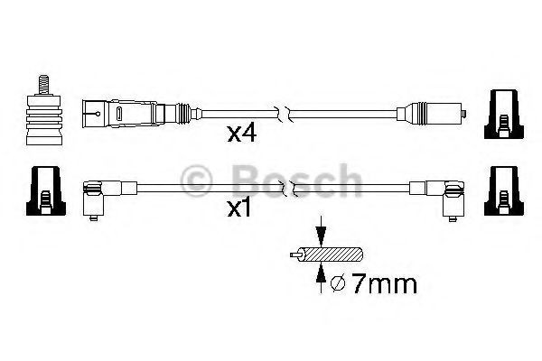 BOSCH 0986356338 Ignition Cable Set 1.6 to 1.8 GTI - Image 8
